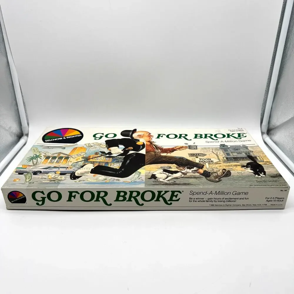 Vintage Go For Broke Spend A Million Board Game Complete 2-5 Players
